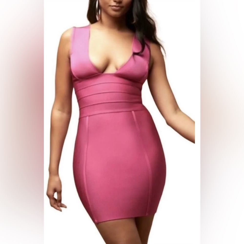 NWT Herve Leger x Forever 21 Pink Bodycon Bandage Mini Dress Size M